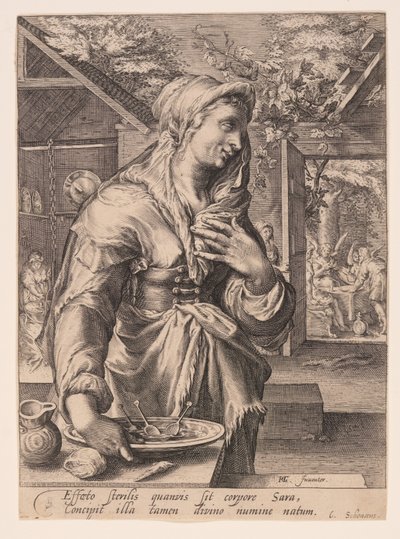 Sarah, tirée de The Wives of the Patriarchs (Les épouses des patriarches) - Jacob Matham