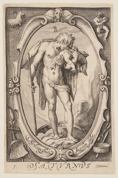 Saturnus (Saturne), extrait des Sept Planètes - Jacob Matham