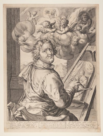 Saint Luc peignant la Vierge - Jacob Matham