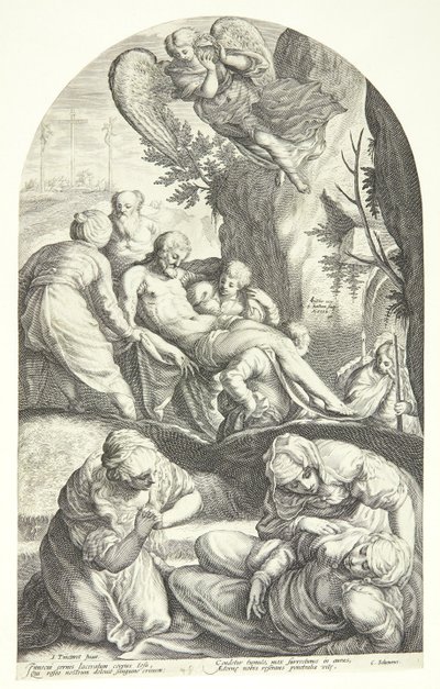 La mise au tombeau du Christ - Jacob Matham