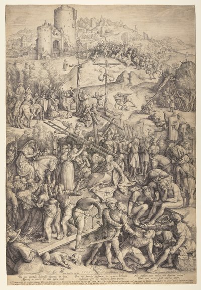 La moquerie, la flagellation et la crucifixion du Christ - Jacob Matham