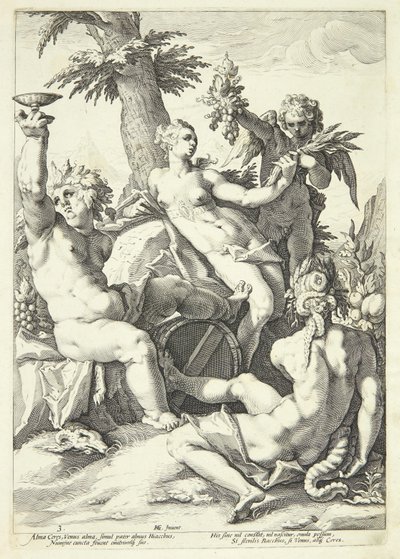 Sans Cérès et Bacchus, Vénus gèle - Jacob Matham