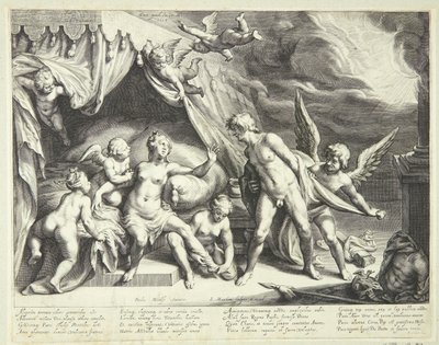 Vénus et Mars découverts par Apollon - Jacob Matham