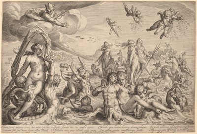 Le triomphe de Neptune et Thétis - Jacob Matham, after Bartholomaeus Spranger