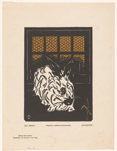Lapin dans une cage (Konijntje) - Jacob  Mooij