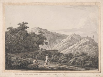 Vue près du moulin vers Licenza : la villa d
