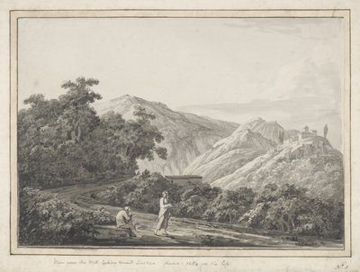 Vue près du moulin vers Licenza : Villa d