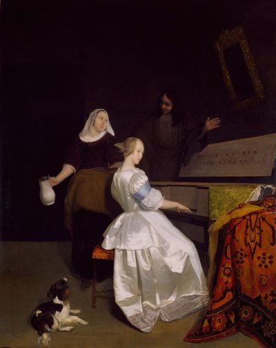 La leçon de musique, 1670-72 - Jacob Lucasz Ochtervelt