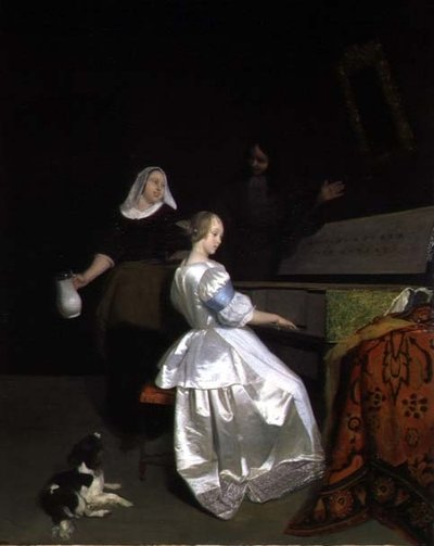 La leçon de musique, 1670-72 - Jacob Lucasz Ochtervelt
