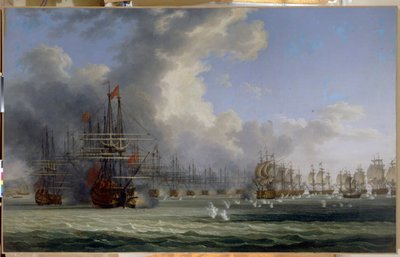 La bataille de Chesma - Jacob Philippe Hackert