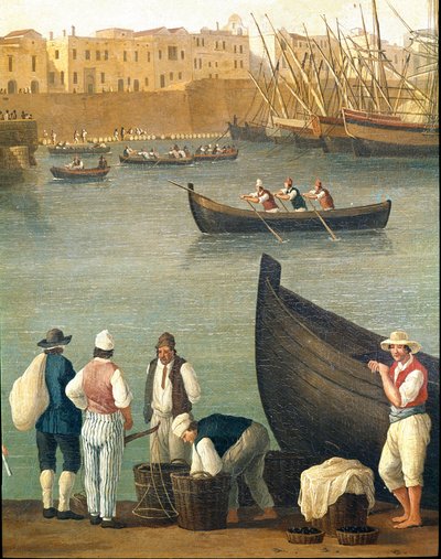 Pêcheurs de moules de Monopoli, Pouilles, Italie - Jacob Philippe Hackert