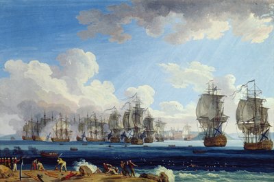 La bataille de Chesma le 5 juillet 1770 - Jacob Philippe Hackert