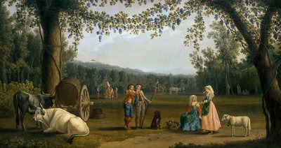 Les Princes Royaux à la Récolte au Domaine de Carditello - Jacob Philippe Hackert