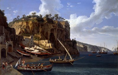 Vue de la petite marina à Sorrente - Jacob Philippe Hackert