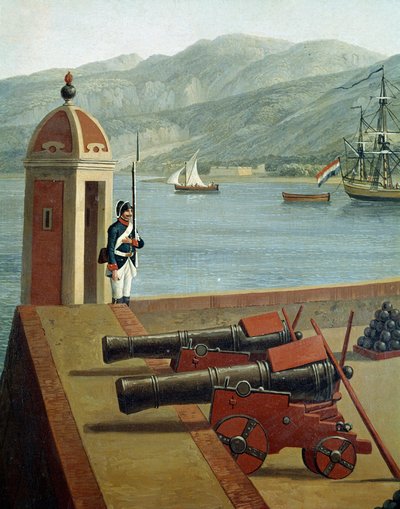 Vue des fortifications militaires du port de Reggio de Calabre - Jacob Philippe Hackert