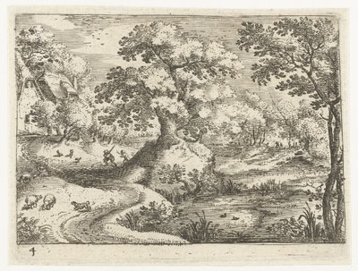 Paysage avec voyageurs près des maisons - Jacob Savery (I)