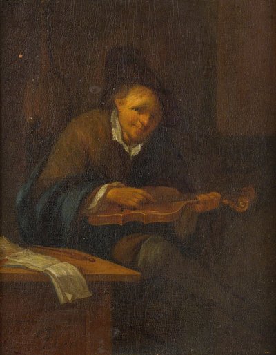 Homme jouant du violon - Jacob Toorenvliet