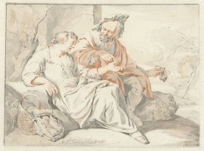 Femme assise recevant de l
