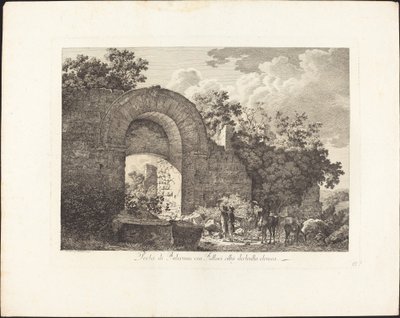Porta di Falerium ora Fallari città distrutta etrusca - Jacob Wilhelm Mechau