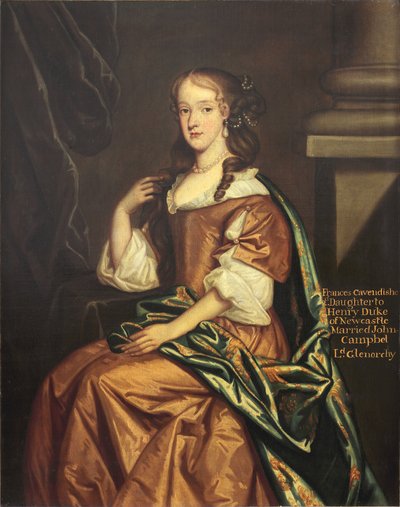 Lady Frances Cavendish, Lady Glenorchy - Jacob circle of Huysmans