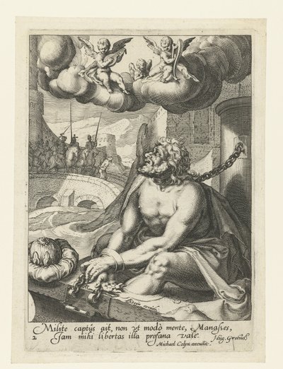 Manassé comme pécheur repentant - Jacob de Gheyn (II) (workshop of)