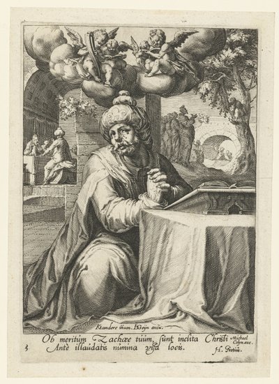 Zachée comme pécheur repentant - Jacob de Gheyn (II) (workshop of)