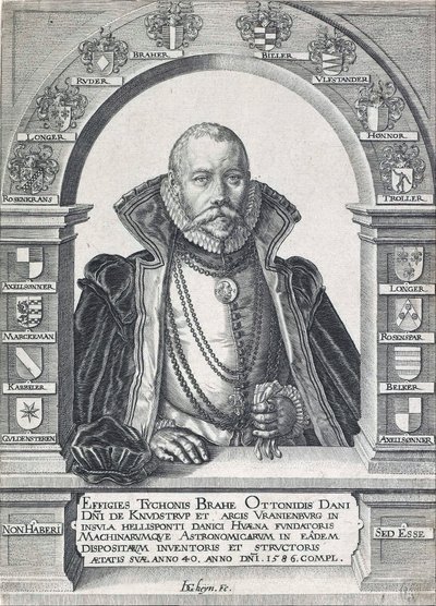 Portrait de Tycho Brahe 1546 - 1601, pub. 1586 - Jacob de Gheyn