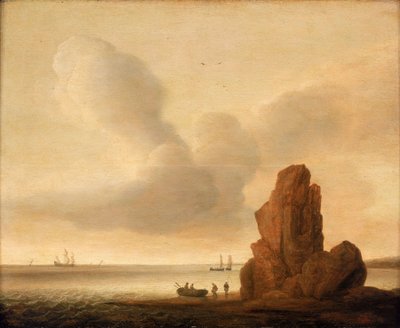 Un rocher dans une mer calme, milieu à la fin du XVIIe siècle - Jacob de Gruyter