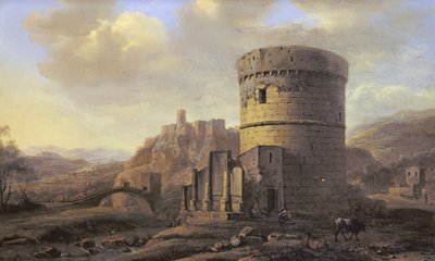 Paysage romain : le tombeau de Cecilia Metella - Jacob de Heusch