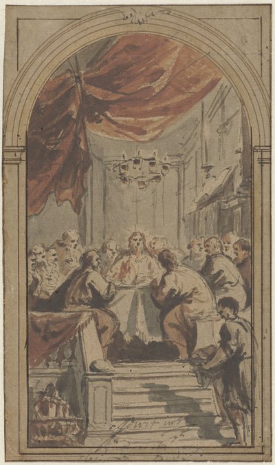 La Cène, représentée dans la chambre haute - Jacob de Wit