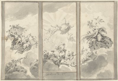 Projet pour une décoration de plafond en trois parties - Jacob de Wit