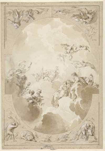 Projet pour une peinture de plafond avec l