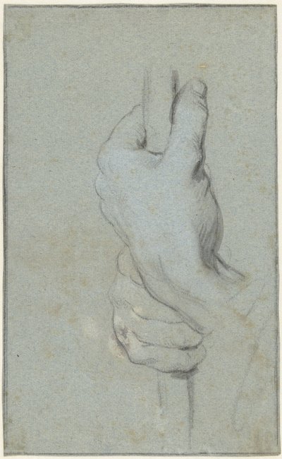 Étude de deux mains tenant un bâton - Jacob de Wit