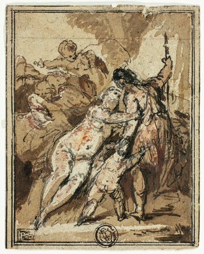 Vénus essayant de retenir Adonis - Jacob de Wit