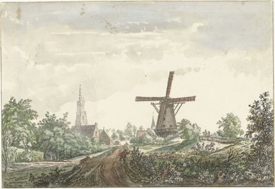 Vue sur la route de Leusden vers Amersfoort - Jacob van Liender