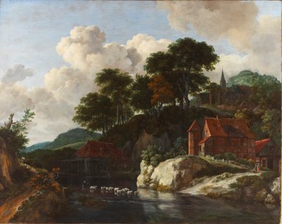 Paysage vallonné avec moulin à eau - Jacob van Ruisdael