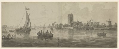 Vue de Dordrecht depuis le sud-ouest - Jacob van Strij