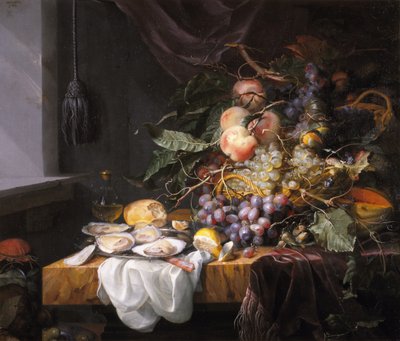 Nature morte avec fruits et huîtres - Jacob van Walscapelle