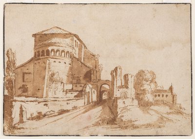 Vue de Santi Giovanni e Paolo a Celio, Rome - Jacob van den Ulft