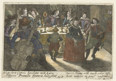 Étudiants et musiciens dînant (Pugillus facetiarum iconographicarum in studiosorum) - Jacob van der Heyden