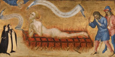 Martyr de Saint Laurent, avec deux nonnes bénédictines - Jacobello del Fiore