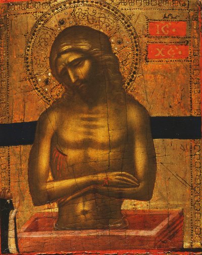 Christ au tombeau avec un moine dominicain - Jacobello di Bonomo