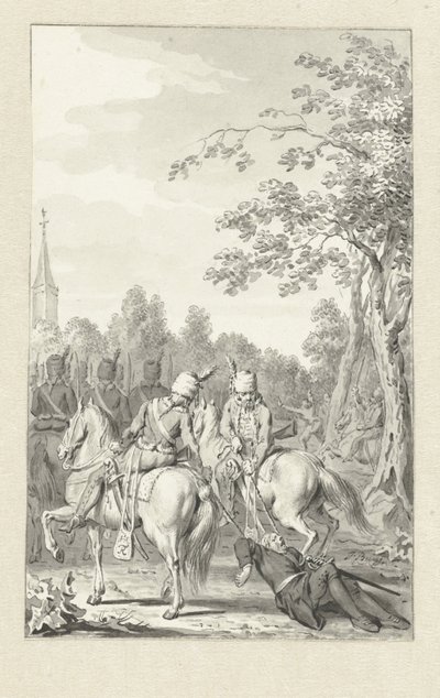 Cluwer maltraité par les hussards prussiens - Jacobus Buys