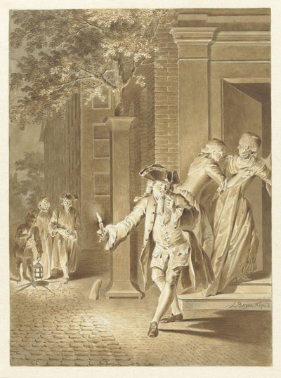 Scène de Lubbert Lubbertse, ou le paysan anobli - Jacobus Buys