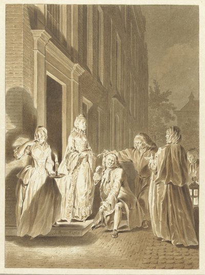 Scène de Lubbert Lubbertse, ou le paysan anobli - Jacobus Buys