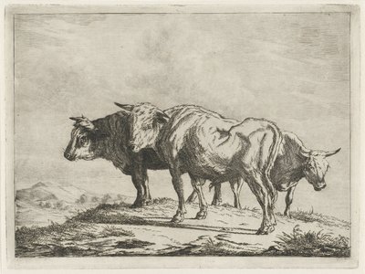 Trois bœufs - Jacobus Cornelis Gaal