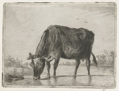 Vache buvant - Jacobus Cornelis Gaal
