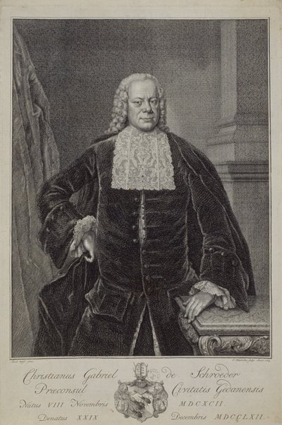 Christian Gabriel Schroder, 1764 - Jacobus Houbraken