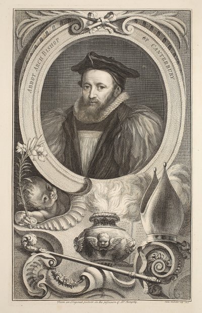 Portrait de George Abbot, archevêque de Canterbury, illustration de 