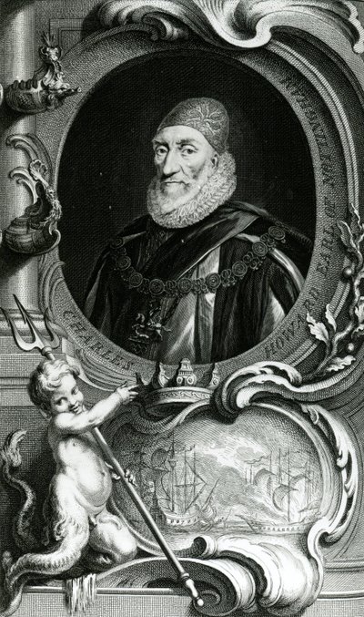 Portrait de Charles Howard, Comte de Nottingham, illustration de 